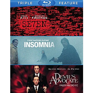 Triple Feature: Seven, The Devil's Advocate & Insomnia (Blu-Ray) $11.40 + Free S&H