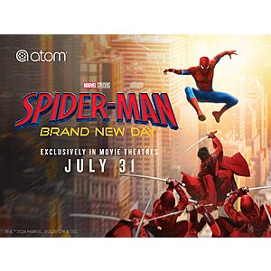 T-Mobile Customers: $5 Atom Movie Ticket for Spider-Man: Brand New Day (2026) Free to Claim via T-Mobile T-Life App