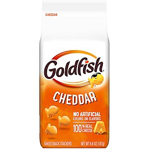 6.6oz. Goldfish Baked Snack Cracker Bag (Cheddar or Parmesan Cheese) 3 for $4.65 w/ S&S