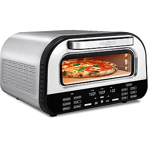 Gourmia Electric Countertop Indoor Pizza Air Fryer Oven Combo (Stainless Steel) $120 + Free S&H