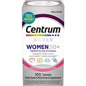 Select Amazon Accts: 100-Ct Centrum Silver Women 50+ Multivitamin Tablets $2.80 w/ S&S