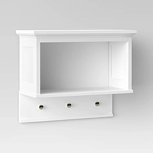 Threshold Bathroom Storage Wall Shelf Cabinet w/ Hook (White) $17.10 + Free S&H