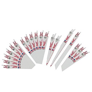 19-Pc Milwaukee Sawzall Wood/Metal Cutting Bi-Metal Reciprocating Saw Blade Set $20 + Free S&H