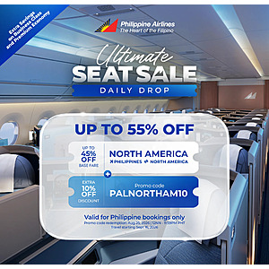 Philippine Airlines Ultimate Seat Sale: Select Airfares from U.S. to Philippines Up to 45% Off (Book by 8/30)