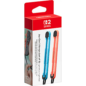 Official Nintendo Joy-Con 2 Straps (Light Blue/Red)