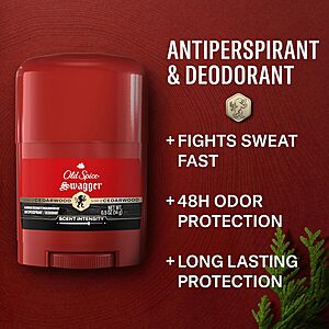 0.5oz Men's Old Spice 24/7 Antiperspirant Deodorant (Swagger w/ Cedarwood Scent) 3 for w/ S&S