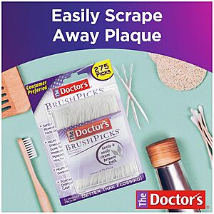 Select Amazon Accts: 2-Pk 275-Ct The Doctor's BrushPicks Interdental Tooth Picks $11.20 w/ S&S