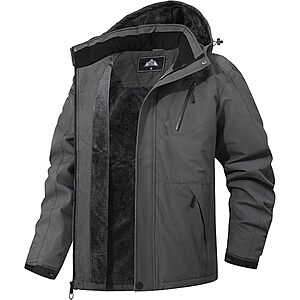 Men's Maoyssen Mountain Fleece Ski Snow Jacket w/ Hood (various colors/sizes) $20 
