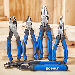 5-Pc Kobalt Assorted Pliers Set w/ Cushioned Grips