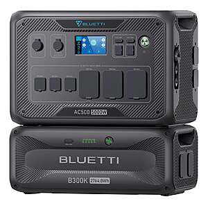 Costco Members: Bluetti AC500 5000W Power Station w/ B300K Battery Expansion $1200 + Free S&H