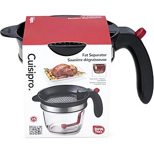 4-Cup Cuisinpro Kitchen Grease/Fat Separator w/ Bottom Release $20 