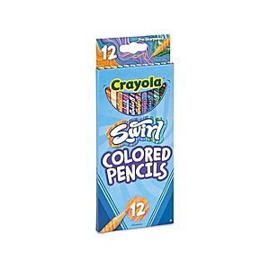 12-Ct Crayola Swirl Pre-Sharpened Colored Pencils $2 + Free S&H w/ Amazon Prime