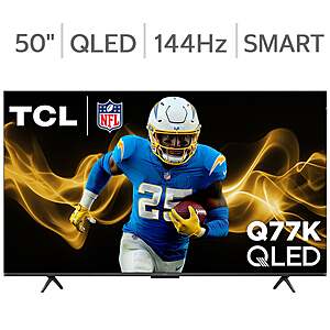 Select Costco Warehouse: 50" TCL Q77K Series 4K QLED Smart TV w/ 5-Year Coverage $250 (Pricing/Availability Will Vary)