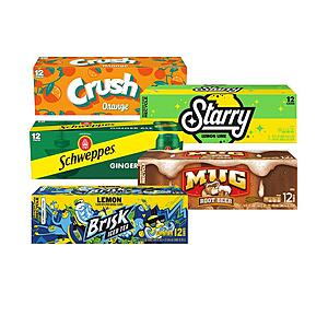 Dollar General Soda Offer: 12-Pk 12oz. Brisk, Crush, Mug, Schweppes & More 3 for $10 + Free Pickup