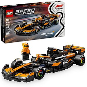 269-Pc LEGO Speed Champions: McLaren F1 Team MCL38 Race Car Building Set $15.40