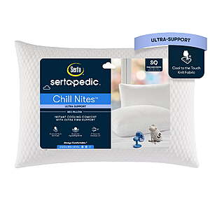Serta Sertapedic Chill Nites Cooling Ultra-Support Bed Pillow (Standard/Queen) $6.90 + Free S&H on $35+
