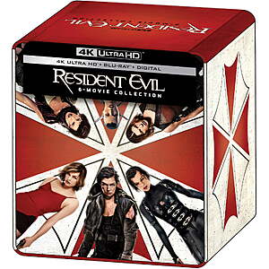 Resident Evil: 6-Movie Steelbook Collection (4K Ultra HD + Blu-Ray + Digital) $113.75 + Free S&H