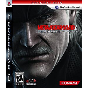 Metal Gear Solid 4: Guns of the Patriots (PS3 Greatest Hits) $10 