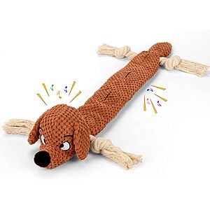 Prime Members: Letsmeet Plush Dog Toys w/ Squeaker (Dog, Octopus or Elephant) $5 + Free S&H