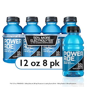 [SnS, AC] $5.37 | 2 × 8-Pack 12-Oz POWERADE Sports Drink (Mountain Berry Blast) ($2.69 each) at Amazon