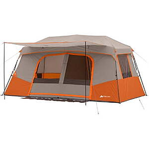 Ozark Trail 11-Person 14'x14' Family Camping Cabin Tent w/ Private Room (Orange) $119 + Free S&H