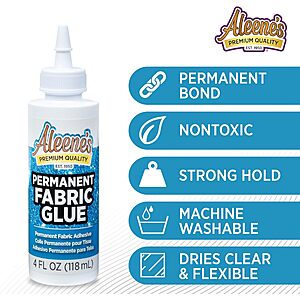 4oz. Aleene's Permanent Fabric Adhesive Glue $3 