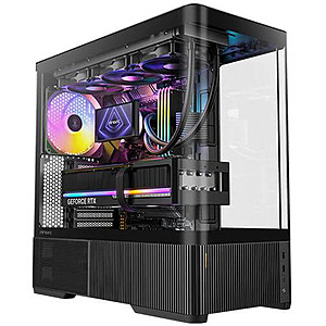 Antec C6 Curved ARGB Mid-Tower Computer Case w/ Panoramic Tempered Glass (Black) $84 + Free S&H