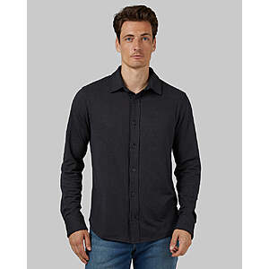 Men's 32 Degrees Soft Stretch Knit Long Sleeve Button-Up Shirt (various colors) $12 + Free S&H on