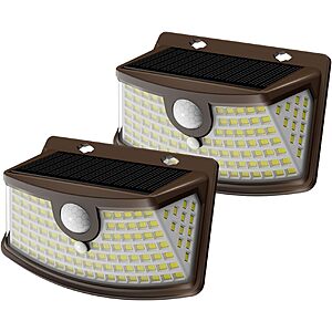 Prime Members: 2-Pk Aootek Outdoor Wide Angle Solar Motion Sensor Lights (Brown) $6.50 + Free S&H