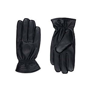 Men's George Winter Faux Leather Gloves in Black (S/M) $2.30 + Free Pickup