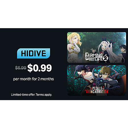 Exclusive: 2 Months of HIDIVE for Just $0.99/Month!