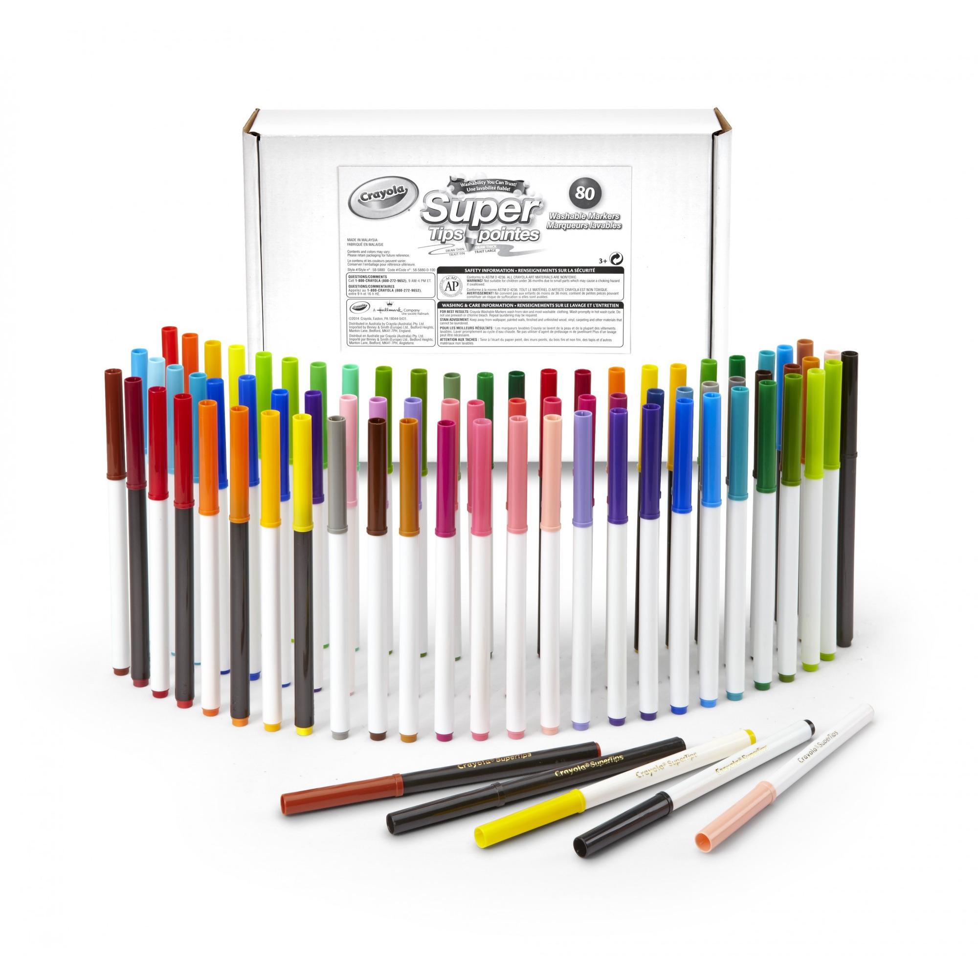 80-Count Crayola Supertip Washable Markers Set - Slickdeals.net