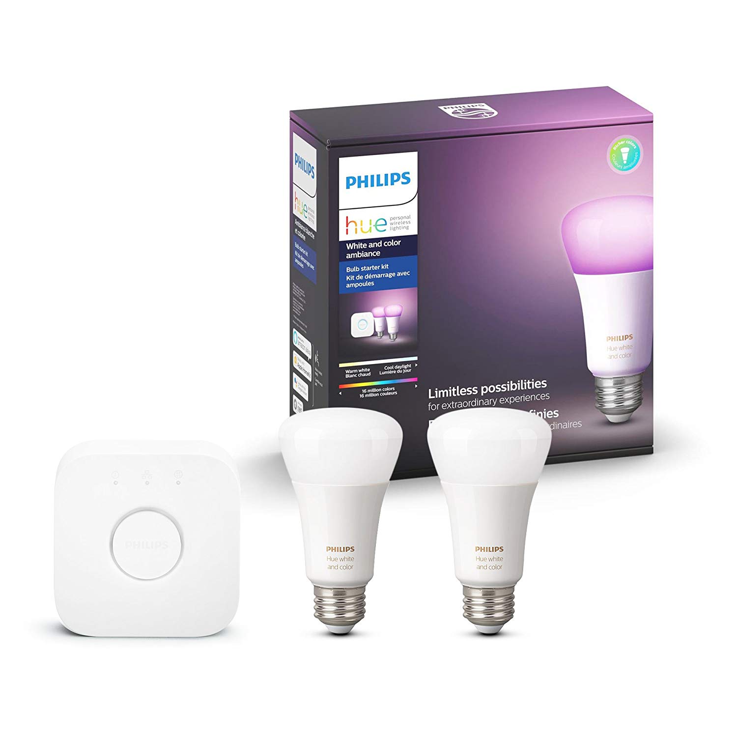 Prime W Alexa Philips Hue White Color Ambiance Kit 2