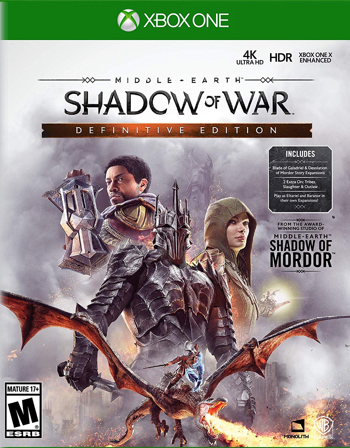 Middle Earth Shadow Of War Definitive Edition Xbox One