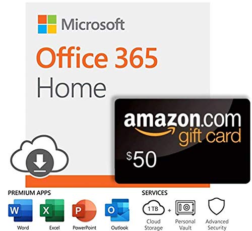 12 Month Microsoft Office 365 Home Pc Mac Digital Download 50
