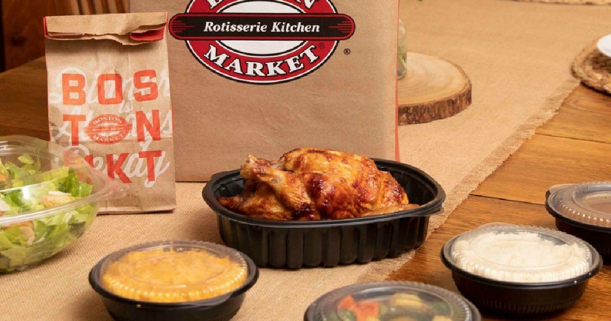 Boston Market Restaurant: Whole Rotisserie Chicken/Any Large Sides or Dessert