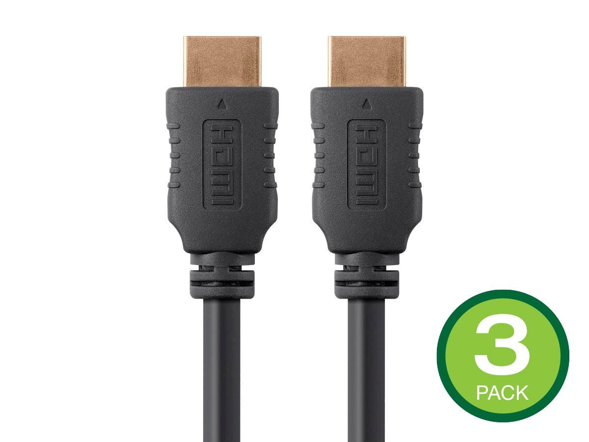3-Pack Monoprice 4K 18Gbps High Speed HDMI Cables (Black): 5' Cables $9.99, 4' Cables $8.99 or 1.5' Cables $5.99 + Free Shipping via Monoprice