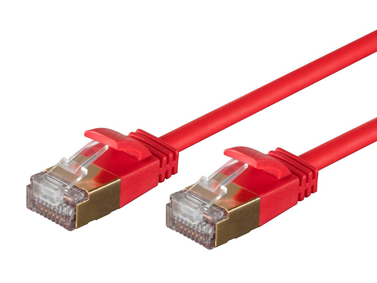 6" Monoprice SlimRun Cat6A36AWG Snagless RJ45 S/STP Pure Bare Copper Wire Ethernet Patch Cable (Red, Purple or Green) 10 for $10 + Free Shipping via Monoprice