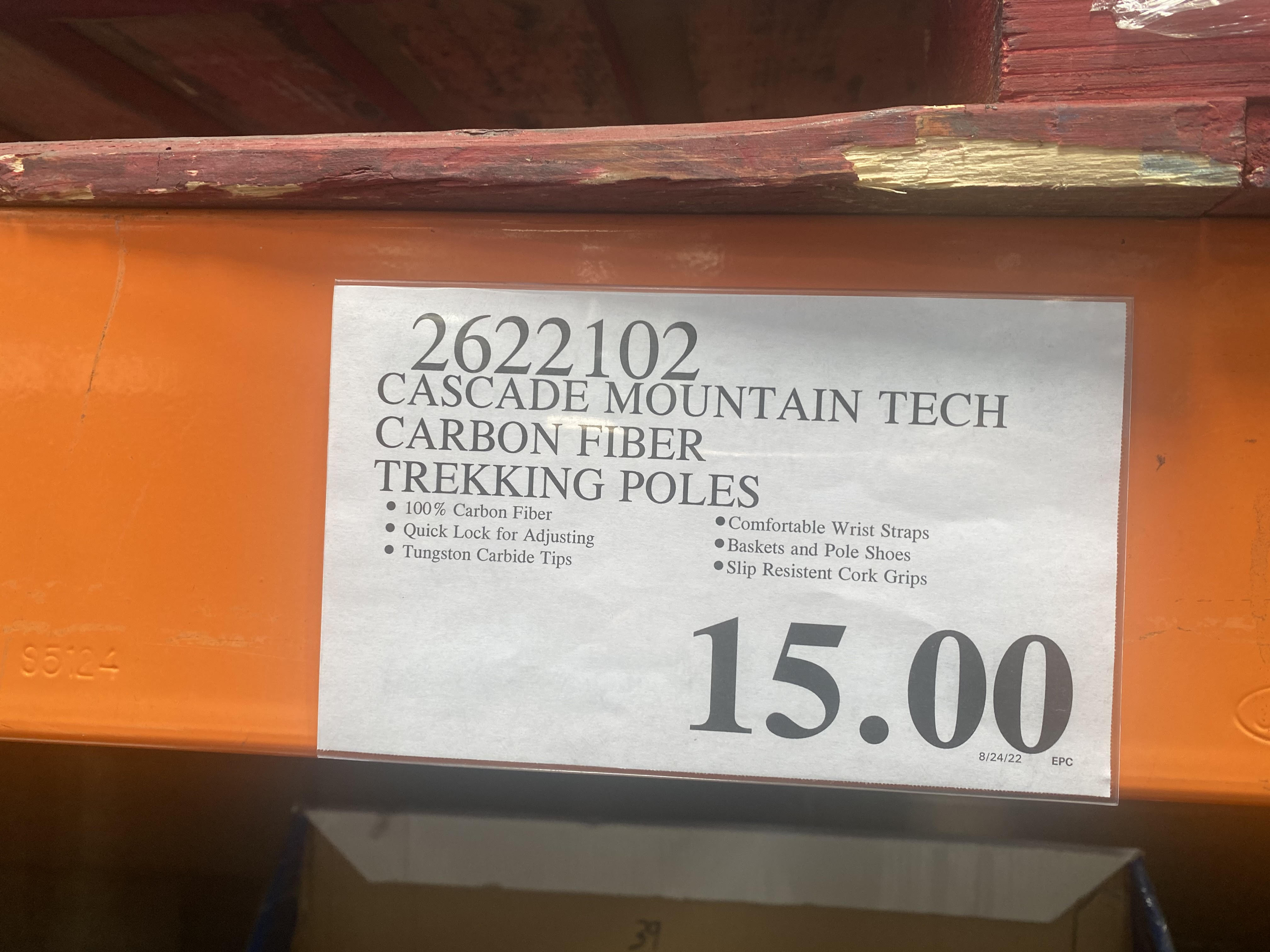 Costco InStore Cascade Mountain Tech Carbon Fiber Trekking Poles 1