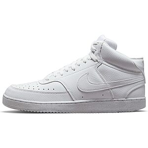 Nike Mens Court Vision Mid Next Nature White/White/White 8 Medium $49.14