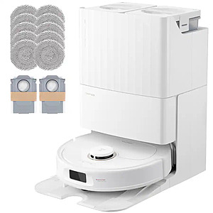 $489.99: Roborock - Qrevo Pro Wi-Fi Connected Robot Vacuum and Mop with FlexiArm Design Edge Mopping, Dynamic Hot Water Mop Washing - White