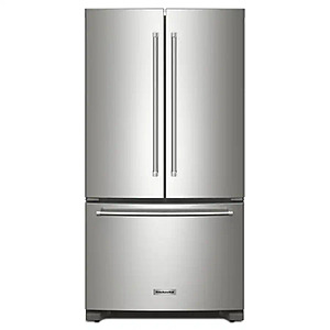 $1599.99: KitchenAid - 20 Cu. Ft. French Door Counter-Depth Refrigerator with Interior Water Dispenser - Stainless Steel