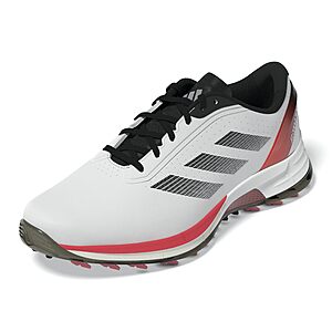 $59.99: Adidas Adizero ZG Spikeless Golf Shoes, Footwear White/Lucid Red/Core Black, Size 13 ONLY