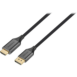 $8.49: Insignia 6' DisplayPort to HDMI Cable, Black