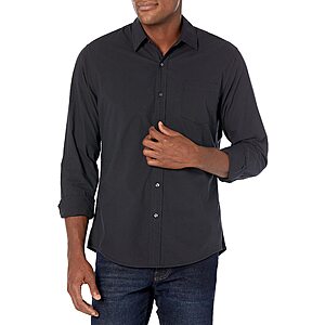 10.10:Amazon Essentials Men's Long-Sleeve Casual Poplin Shirt,Various Colors/Sizes