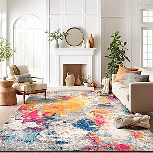 $198.20: Rugshop Sky Collection Modern Abstract Area Rug 12' x 15' Multi