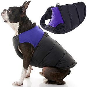 $13.90: Gooby Padded Vest Dog Jacket, Purple, Large