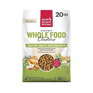 $69.99: The Honest Kitchen Human Grade Whole Food Clusters Dry Dog Food, 20 lb Bag