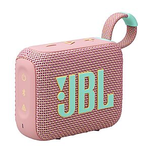 JBL Go 4 Ultra-Portable Waterproof Dustproof Bluetooth Speaker, Pink