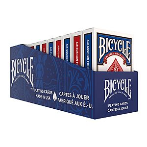 $15.99: Bicycle Standard Rider Back Playing Cards, Poker Size, 12 Pack